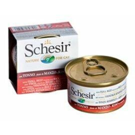 Schesir Tuna Beef Fillets And Rice Natural Style