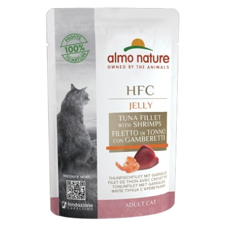 ALMO NATURE – HFC JELLY TUNA & SHRIMPS 55g