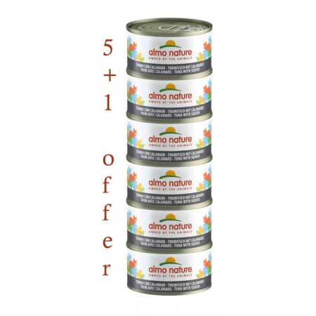 ALMO NATURE – HFC JELLY MEGA TUNA & SQUIDS 6X70g 5+1 FREE