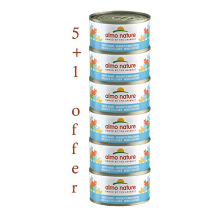 ALMO NATURE – HFC JELLY MEGA MIXED SEAFOOD 6X70g