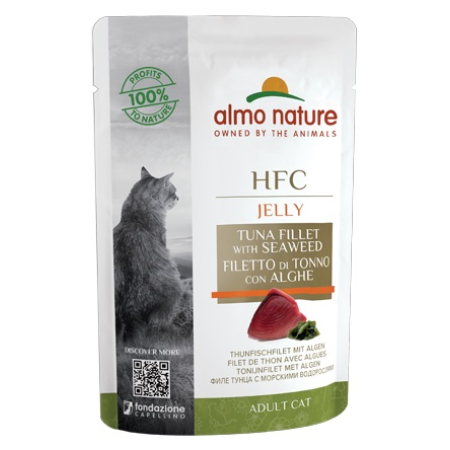 ALMO NATURE – HFC JELLY TUNA FILLET & SEAWEED 55g