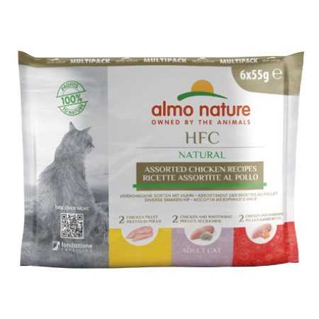 ALMO NATURE – HFC NATURAL CHICKEN MULTIPACK 6X55g