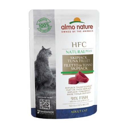 ALMO NATURE – HFC NAT. PLUS SKIPJACK TUNA FILLET 55g