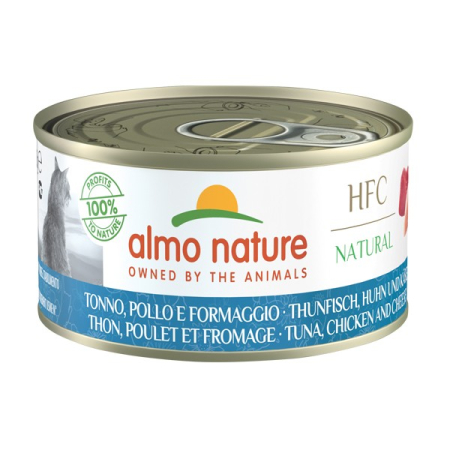 ALMO NATURE – HFC NAT. TUNA, CHICKEN & CHEESE 150g