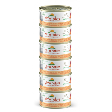 ALMO NATURE – HFC MEGA TUNA&SHRIMPS 6X70g