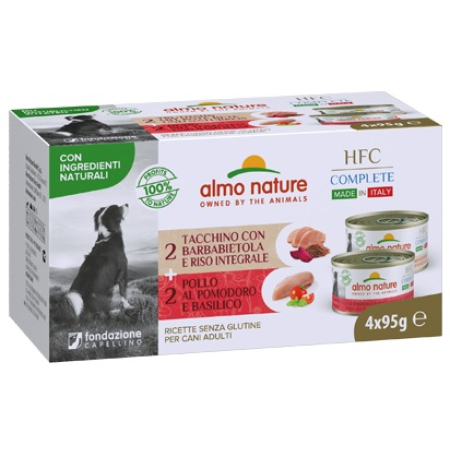 ALMO NATURE – CHICKEN BASIL/TURKEY BEET 4X95g