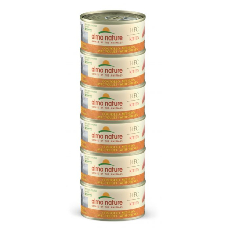 ALMO NATURE – NATURAL MEGA KITTEN CHICKEN 6X70g