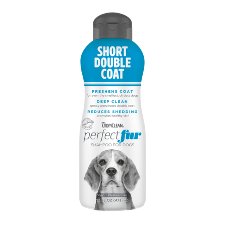 TropiClean Perfect Fur Short Double Coat Shampoo For Dogs 473ml