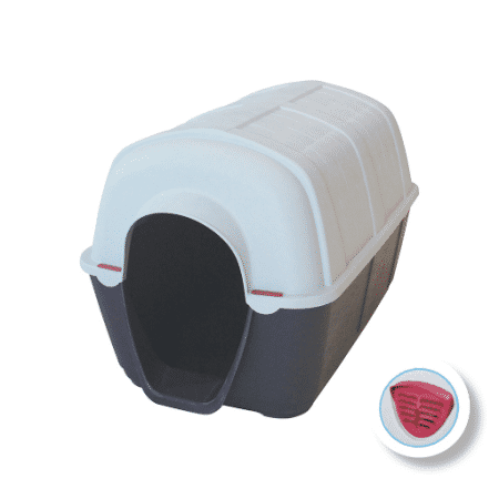GLEE DOG HOUSE OLYMPUS BLACK- WHITE L69.5 x W44 x H44cm