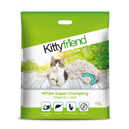 Sanicat Kitty Friend Clumping Vegetal Tofu Litter 15L