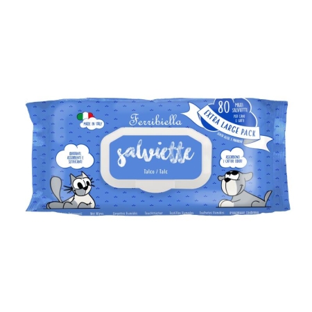 DIS.8PCS WET WIPES TALC 80PCS