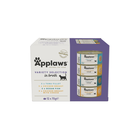 Applaws Natural Wet Cat Food / Variety Selection Multipack in Broth 12 x 70g