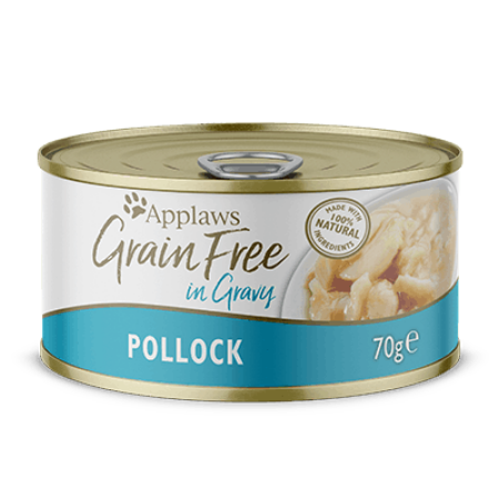 APPLAWS POLLOCK IN GRAVY TIN