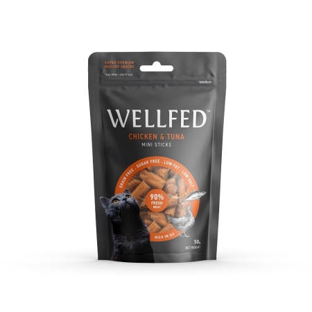 Wellfed Mini Sticks Chicken & Tuna 50gr