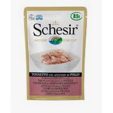 Schesir Cat Tuna With Chicken Slices Pouch 85g