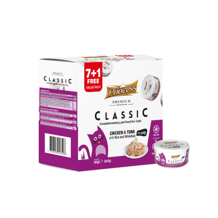 Princess Classic – Chicken & Tuna with Rice & White Bait 7+1
