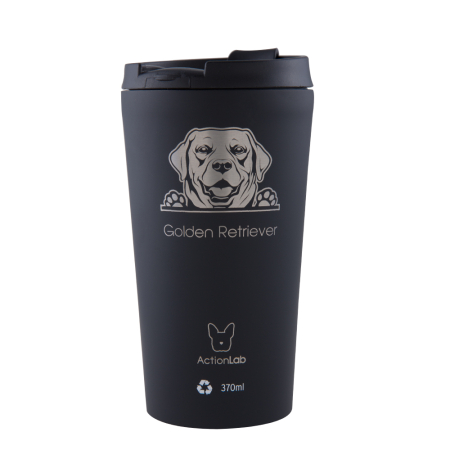 GOLDEN RETRIEVER COFFEE THERMOS 370ML BLACK