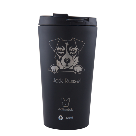 JACK RUSSEL COFFEE THERMOS 370ML BLACK
