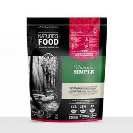 Natures Food Barf Simple Patties 1kg