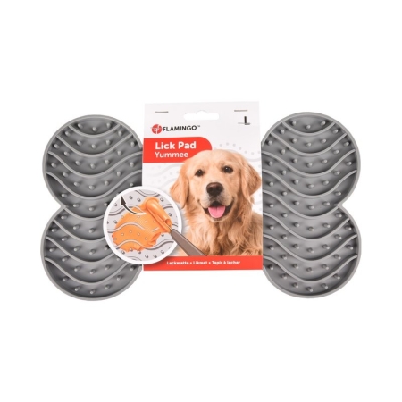 LICK PAD BONE GREY L