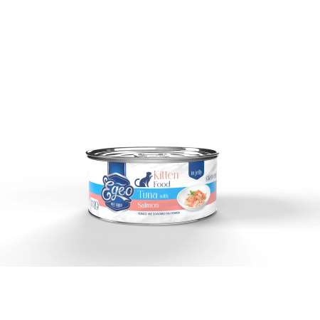 Egeo Cat Kitten Wet Food Tuna with Salmon in jelly