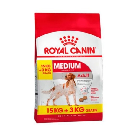 ROYAL CANIN MEDIUM ADULT 15+3KG FREE