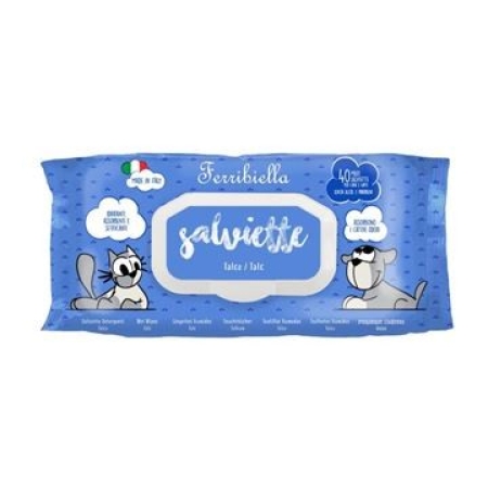 FERRIBIELLA WET WIPES TALC 40PCS