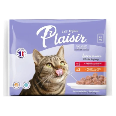 PLAISIR CAT MULTIPACK POUCH FOR ADULT AND STERILIZED CATS