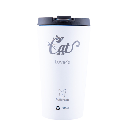 CAT LOVERS COFFEE THERMOS 370ML WHITE