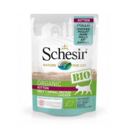 Schesir Cat Pouch Bio Kitten Chicken