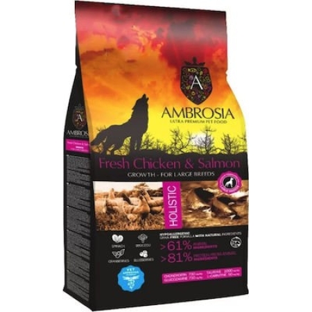 Ambrosia Fresh Chicken & Salmon Growth Large Breeds