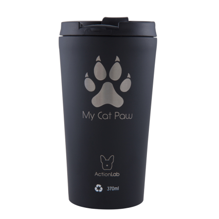 MY CAT PAW  COFFEE THERMOS 370ML BLACK