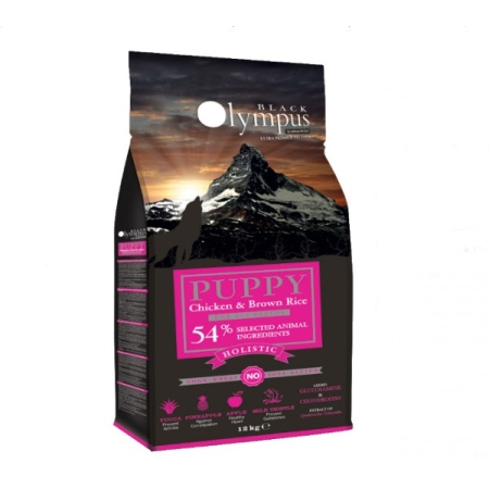 Black Olympus Puppy Medium Chicken And Brown Rice