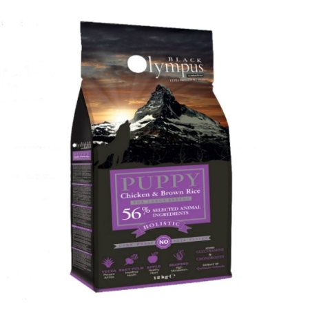 Black Olympus Puppy Maxi Chicken And Brown Rice