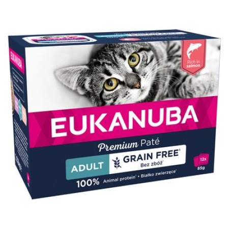Eukanuba Cat M/P Salmon Pate 12x85gr
