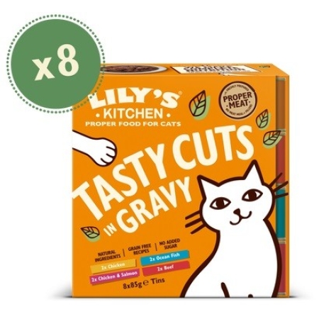 LILY'S KITCHEN - TASTY CUTS IN GRAVY MULTIPACK 8X85GR