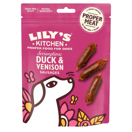 LILY'S KITCHEN - SCRUMPTIOUS DUCK & VENISON SAUSAGES 70GR