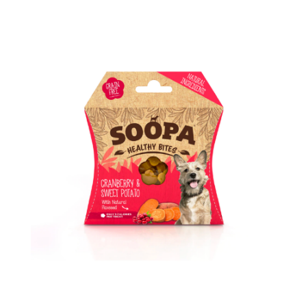 SOOPA Natural Bites Treats Cranberry&SweetPotato Bites