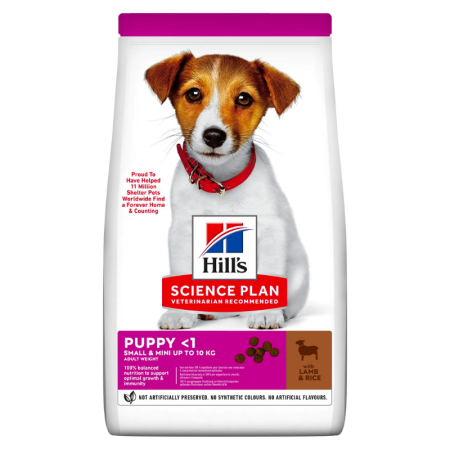 Hills Science Plan Puppy Small & Mini Dog Food With Lamb