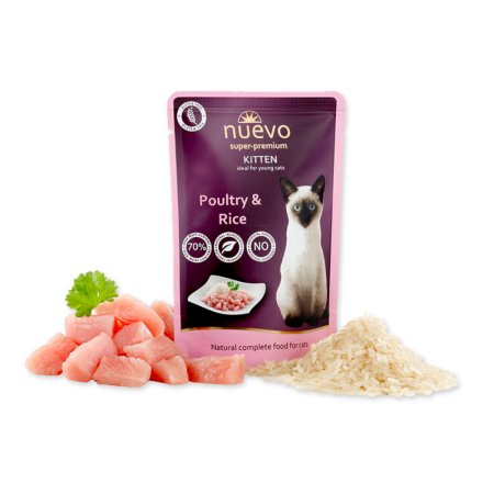 Nuevo Fel Kitten Poultry & Rice Pouch