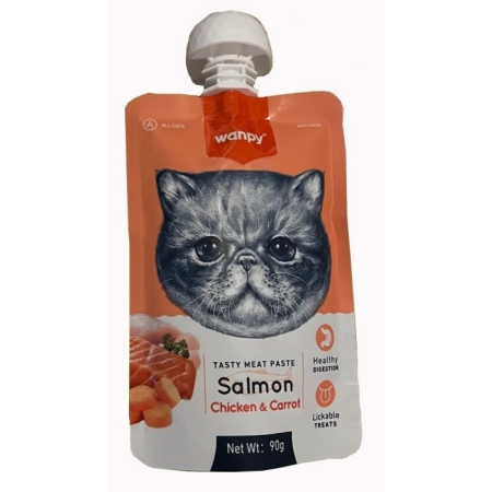 WANPY TASTY MEAT SALMON & CHICKEN 90GR