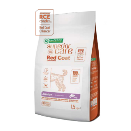 Red Coat Grain Free With Salmon For Junior Small Breed Dogs.
