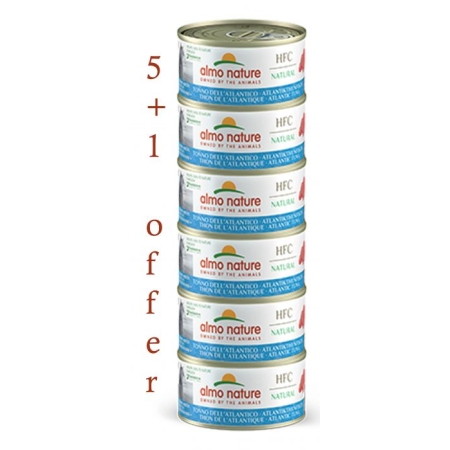 ALMO NATURE - HFC NATURAL MEGA ATLANTIC TUNA 6X70GR 5+1 FREE