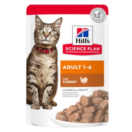 Hills Adult Cat Turkey Pounch 85g