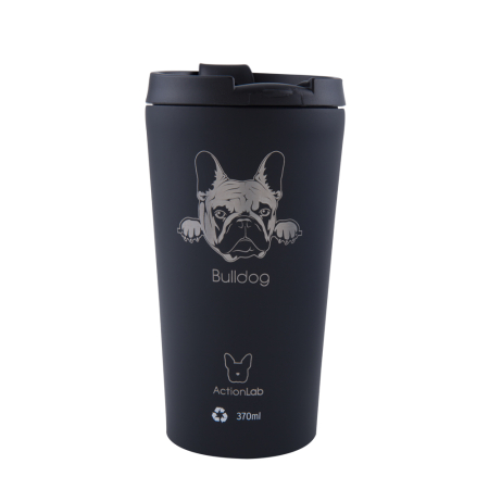 FRENCH BULLDOG COFFEE THERMOS 370ML BLACK