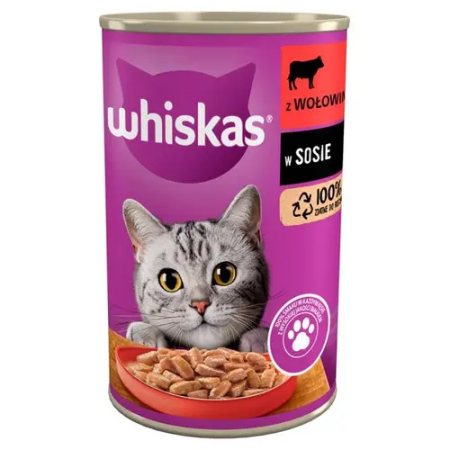 WHISKAS TIN BEEF IN SAUCE