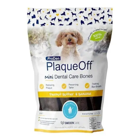 PLAQUE OFF MINI  DENTAL CARE BONES PEANUT BUTTER & BANANA
