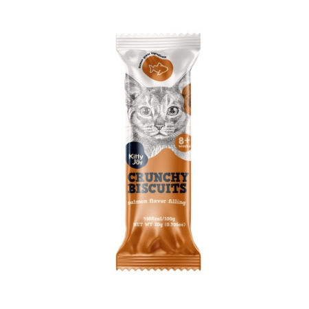 Kitty Joy/Crunchy cat biscuits with salmon flavor filling Kitty Joy 20g