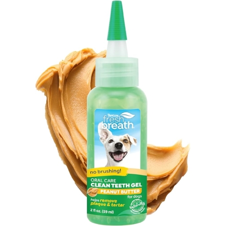 Tropiclean Fresh Breath Dog Oral Care Gel Peanut Butter 59ml.