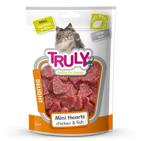 TRULY - MINI HEARTS CHICKEN & FISH 50GR